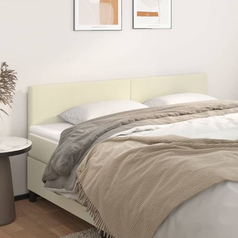 Kopfteile Creme 200x5x78/88 cm Kunstleder