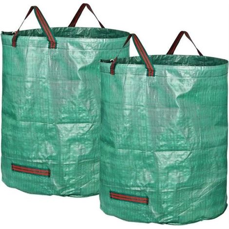 Sacs de ramassage de feuilles - Lot de 2 - 272 litres - Imperméables - 67 x 76 cm - Pour le recyclage des déchets de jardin (1/4)