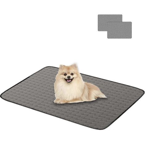 Tapis d'apprentissage réutilisables pour animaux de compagnie, lot de 2 tapis absorbants de qualité supérieure pour l'urine des chiens (1/5)