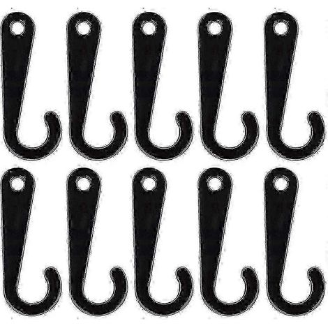 Crochets en J en plastique, lot de 10 cintres de 4,5 cm (1,8 pouce) pour présentoirs à chaussettes en magasin, plastique durable (1/4)