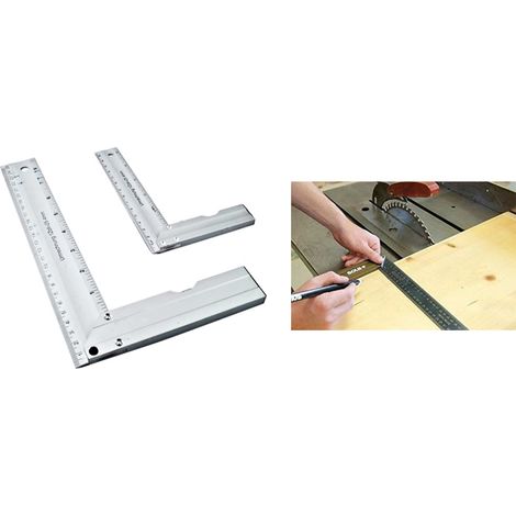 Coppia squadre con livella bolla 45-90 gradi 30cm 20 cm falegname mm pollici