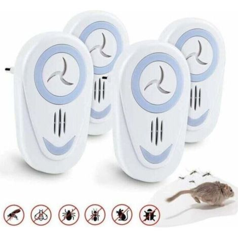 Répulsif à ultrasons contre les moustiques, répulsif contre les insectes et les rongeurs, répulsif contre les moustiques d'intérieur électronique pour souris, souris, moustique, cafard, mouches, cafar (1/5)