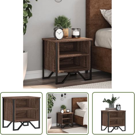 vidaXL Nachttisch Braun Eichen-Optik 40x30x40 cm Holzwerkstoff (1/5)