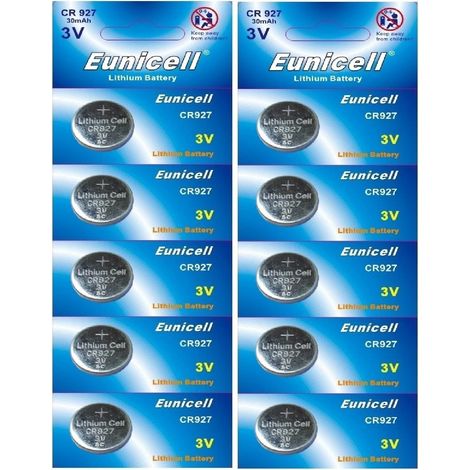 Lot de 10 piles bouton au lithium CR927 3 V 30 mAh (2 paquets de 5 piles) (1/5)