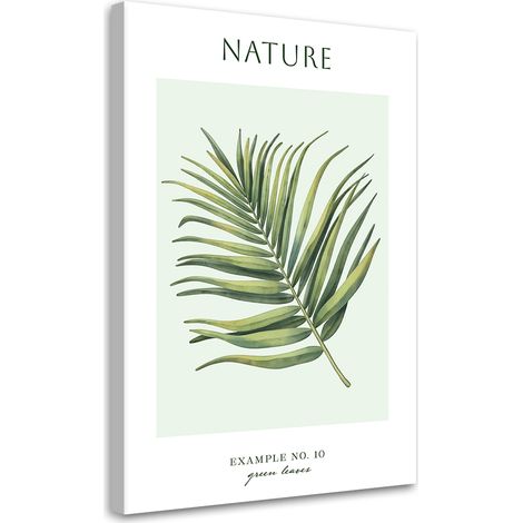 Tableau sur toile Feuilles vertes - Nature 40x60 (1/5)