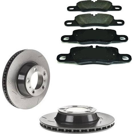 KIT FRENI POSTERIORI compatibile con PORSCHE PANAMERA (971) - DISCHI + PASTIGLIE OEM: 8DB 355 014-051 / 18124 , 18125 , 18647 , 18648 , 18758 , 18759 , 18832 , 18833 /SOSTITUZIONE DIRETTA/BASSA POLVER