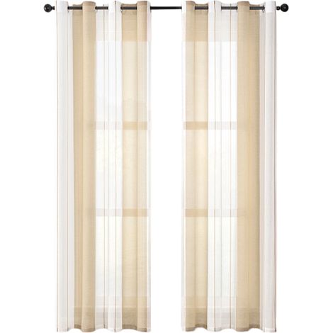 Rideaux Opaques pour Salon - 2 Pièces - Rideaux Thermiques Isolants avec Oeillets - Gris (1/5)
