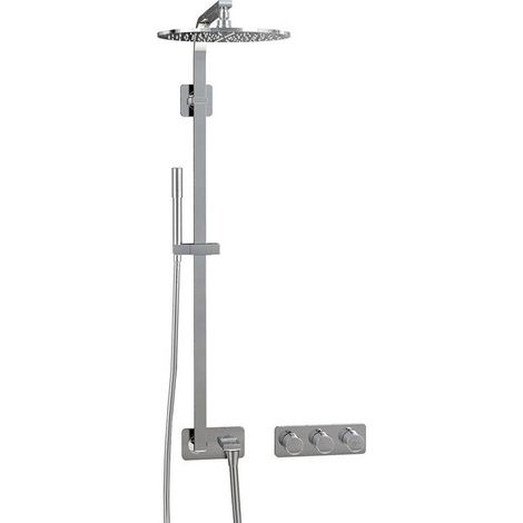 Set de douche IDS ARCHIMODULE SOFT avec système de douche et douchette chrome