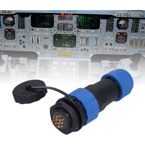 Écrou arrière SP20, écrou arrière de prise et de fiche d'aviation étanche IP68, borne d'accouplement mâle et femelle soudée multicœur, 250 V 5 A 10 broches. (1/5)