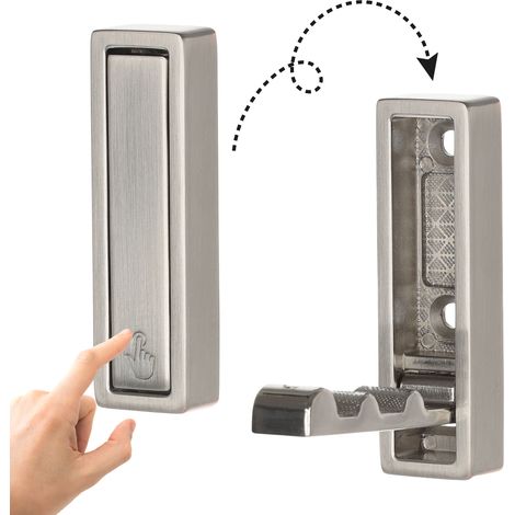 Percha plegable de níquel cepillado Riex XV44 (1/5)