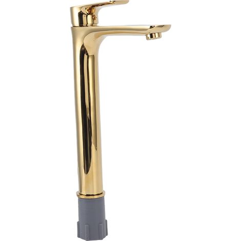 Robinet de lavabo monocommande G1/2, finition or brossé, design moderne et élégant, antirouille (1/5)