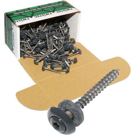 Twistec® Spenglerschraube 3tlg Color TX20 Edelstahl A2 4,5x35mm anthrazit VPE 100 Stück