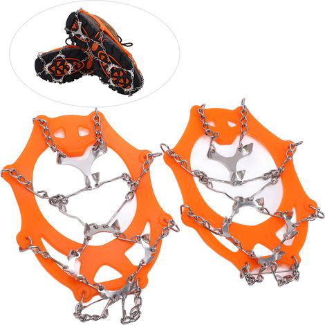 2 pièces Crampons d'escalade 12 pointes antidérapantes accessoires neige Taille M