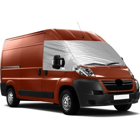 Housse de Pare-Brise Compatible avec 2006-2016 Citroen Jumpy Fiat Scudo Peugeot Exper, Argenté Pare-Soleil pour Fenêtre Avant, 100% Occultant, Bloque Les Rayons UV, Résistant aux Intempéries,2006-2016 (1/5)