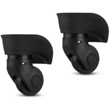 Pair Roulettes de valise, 2 paires de roulettes de rechange pour valises universelles, bagages, roue de secours, roues pivotantes (1/4)