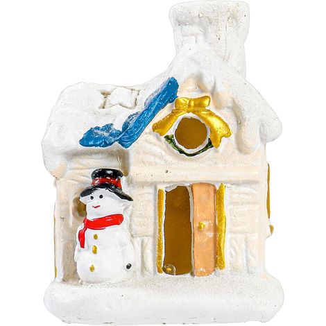 Maison De Village De Noël - Maison Miniature Avec Éclairage LED En Résine - Décoration Intérieure Pour Cheminée Ou Étagère - Lot De 1 Pièce (1/5)