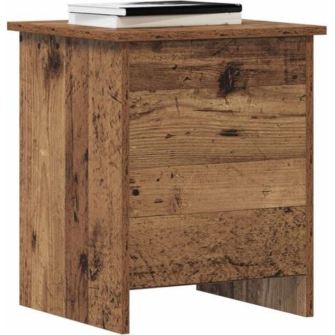 Coffre de Rangement en Bois Massif Style Vintage avec Couvercle, Boîte de Stockage Décorative 40x40x50 cm pour Salon, Chambre ou Entrée (1/5)