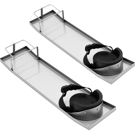 Genouillères, Acier Inoxydable Durable, Fermeture à Boucle Ajustable, Argent (1/2)