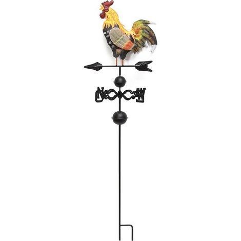 Colorful Rooster Weather Flag Metal Flag Decoration with Wind Direction Indicator 120 x 30 cm Wind Direction Indicator and Home Decoration (1/5)