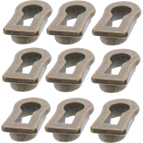 OSALADI Lot de 10 plaques recouvrement serrure en alliage zinc (1/5)