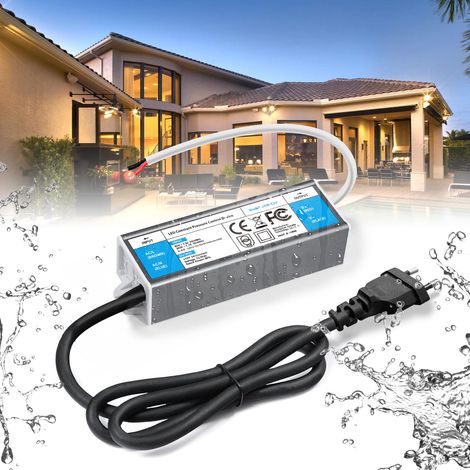 Transformateur 220V 12V Power Supply Alimentation 36W DC LED Driver Continu IP67 Transformer Etanche Extérieur Adaptateur 3A Transfo Controleur 220V AC à 12V DC, Pour Ruban LED (1/5)