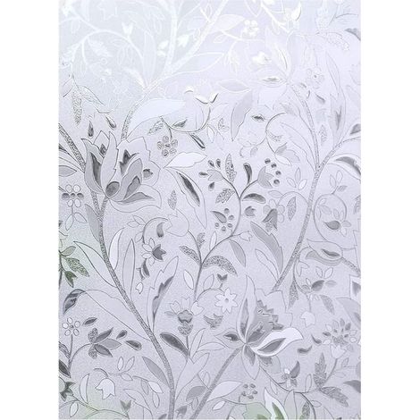 Film statique dépoli pour vitres, autocollants décoratifs opaques pour verre, autocollants statiques d'intimité, résistance aux UV 17,3" x 78". (1/5)