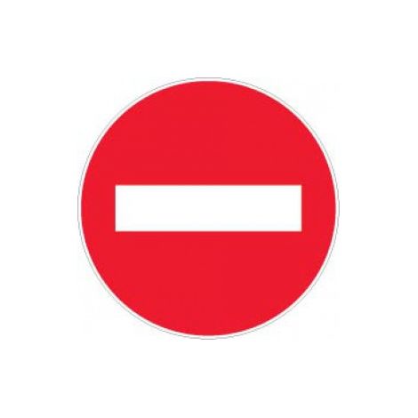 Novap – Panneau de signalisation sens interdit rigide Ø180mm – Polystyrène choc – Résistant aux chocs – Visibilité 6-7m – Trous de fixation (1/3)