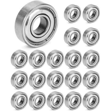 20pcs 608zz Ball Bearings for Skateboards, Scooters, Roller Skates, 8mm x 22mm x 7mm (1/4)