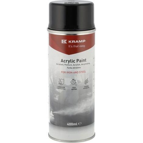 Peinture acrylique orange 400ml – Antirouille pour métal – Résistante aux rayures et chocs – Séchage rapide – Kramp