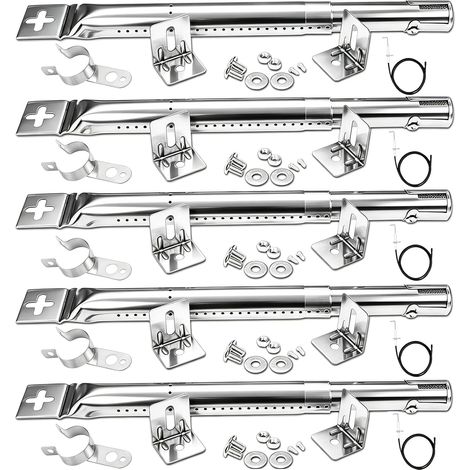 31-45cm Brûleur Universel Pièces détachées pour Triton 2, Monroe, Tepro, Campingaz, Taino, Proficook, Barbecook, Brûleur Tubulaire Réglable, 5 pièces (1/5)