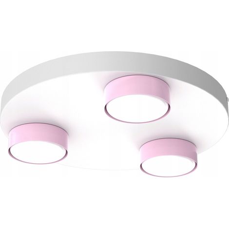 LAMPADA DA SOFFITTO A LED A 3 PUNTI CERCHIO PASTELLO
