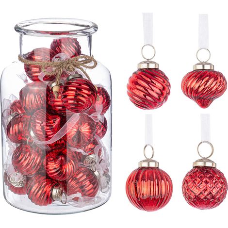 Pendaglio Vetro Eike Rosso assortiti 4