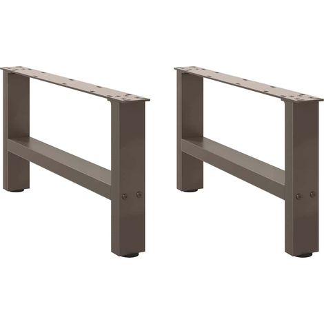 Maison Exclusive - Couchtischbeine Naturstahl 2 Stk. 60x(30-31) c