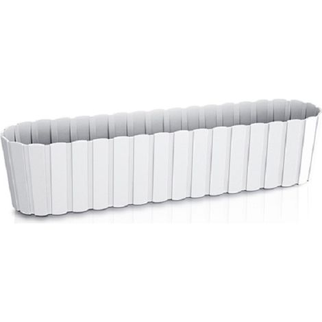 Balkonblumentopf, länglich, weiß, 7,9 l, aus Pappe, DDEC600-S449 (1/3)