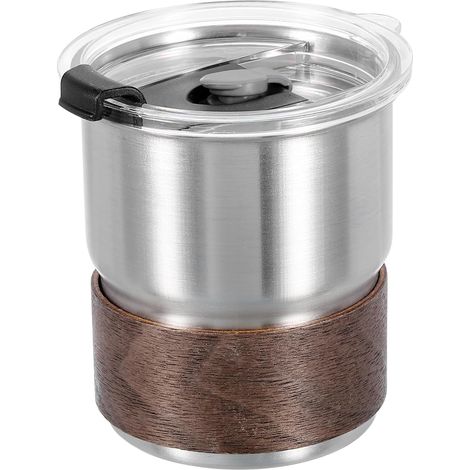 Gobelets en acier inoxydable 304 avec manchons et couvercles, verres à eau à double paroi, incassables, pour la maison, le bureau, le bar et le restaurant. (1/5)