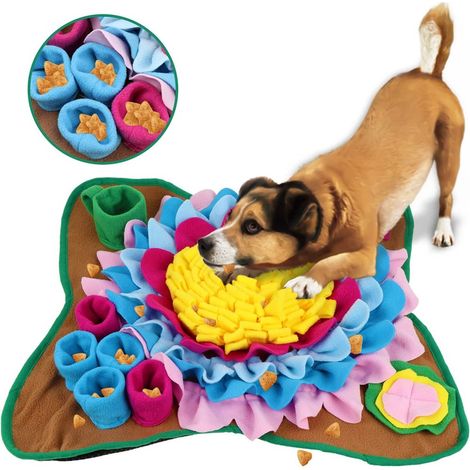1 Tapis de fouille, jeu d'alimentation interactif, ventouses tournesol, puzzle nourriture, tissu Oxford, pour chien chat lapin (1/5)