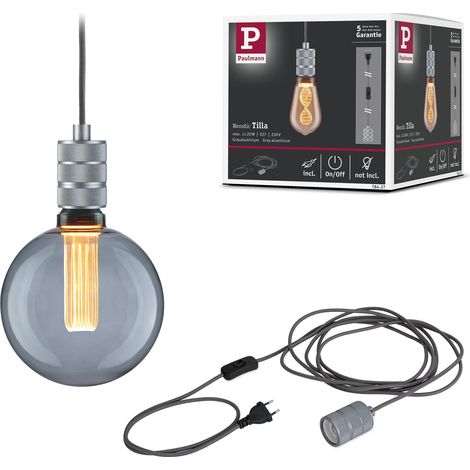 78437 luminaire en suspension Neordic luminaire suspendu Tilla avec prise sans ampoule max. 20 watts luminaire suspendu Alu métal E27 (1/5)