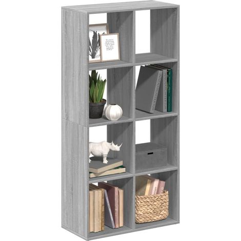 Raumteiler-Bücherregal Grau Sonoma 69,5x29x137,5 cm