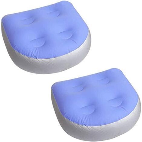 Set of 2 inflatable inflatable cushions for spas and swimming pools with 4 suction cups (1/5)