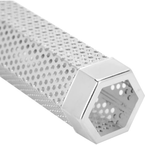 Tube fumoir BBQ en acier inoxydable 304, forme rhombique, accessoire de barbecue extérieur pour grillades au charbon de bois (1/5)