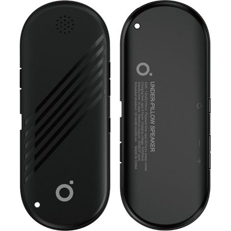 Mini enceinte à conduction osseuse - Basse profonde, enceinte Bluetooth pour le sommeil, longue autonomie de batterie, modes MP3 et Bluetooth doubles, noir (1/5)