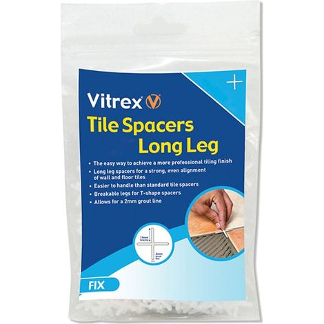 Vitrex LLS31500 Long Leg Spacer 3mm (Pack 1500) VITLLS31500