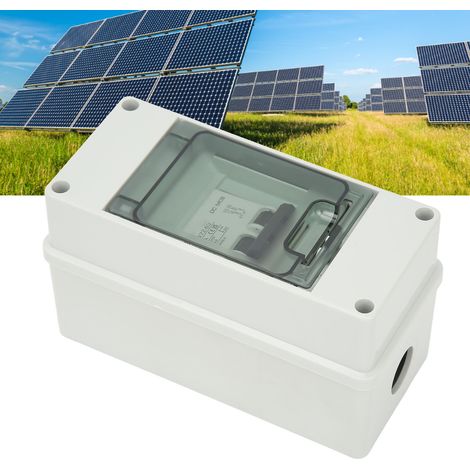 Disjoncteur miniature 2P, interrupteur sectionneur 1000V CC, disjoncteur miniature 25A CC pour systèmes photovoltaïques solaires, avec indice d'étanchéité IP65. (1/5)