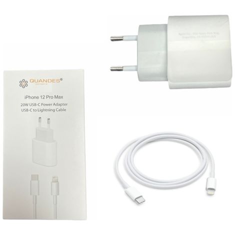 Chargeur mural USB Type-C 20 W et câble USB-C vers Lightning à charge rapide de 2 m pour iPhone 12, 12 mini, 12 Pro, 12 Pro Max, 11 Pro Max (vente en gros)