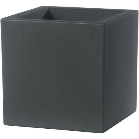 Vaso 50x50x50 cm in Polietilene Schio Cubo 50 Granite (1/3)