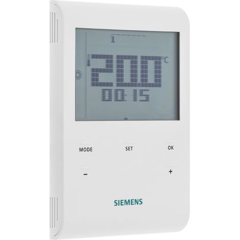 Siemens – Thermostat digital tactile programmable – Gestion de chauffage connecté – 3 modes de régulation – Alimentation 230V – Sonde externe