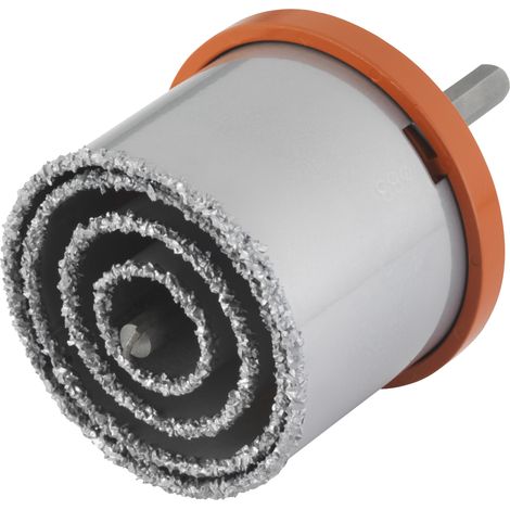 wolfcraft - Trépan Multi-Lames - Diamètre 33. 53. 73. 83 mm - Profondeur de coupe 55 mm. Foret Centreur - réf. 3478000