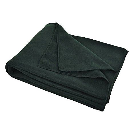 Coperta in pile carpoint nera 170 x 130 cm morbida calda (1/2)