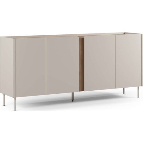 Aparador 4 puertas mod-Regina acabado crema/roble sepet, 180cm(ancho) 82.5cm(alto) 40.5cm(largo). (1/5)
