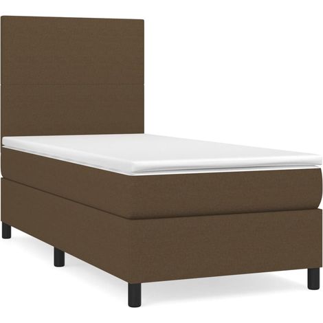Maison Exclusive - Boxspringbett mit Matratze Dunkelbraun 90x190